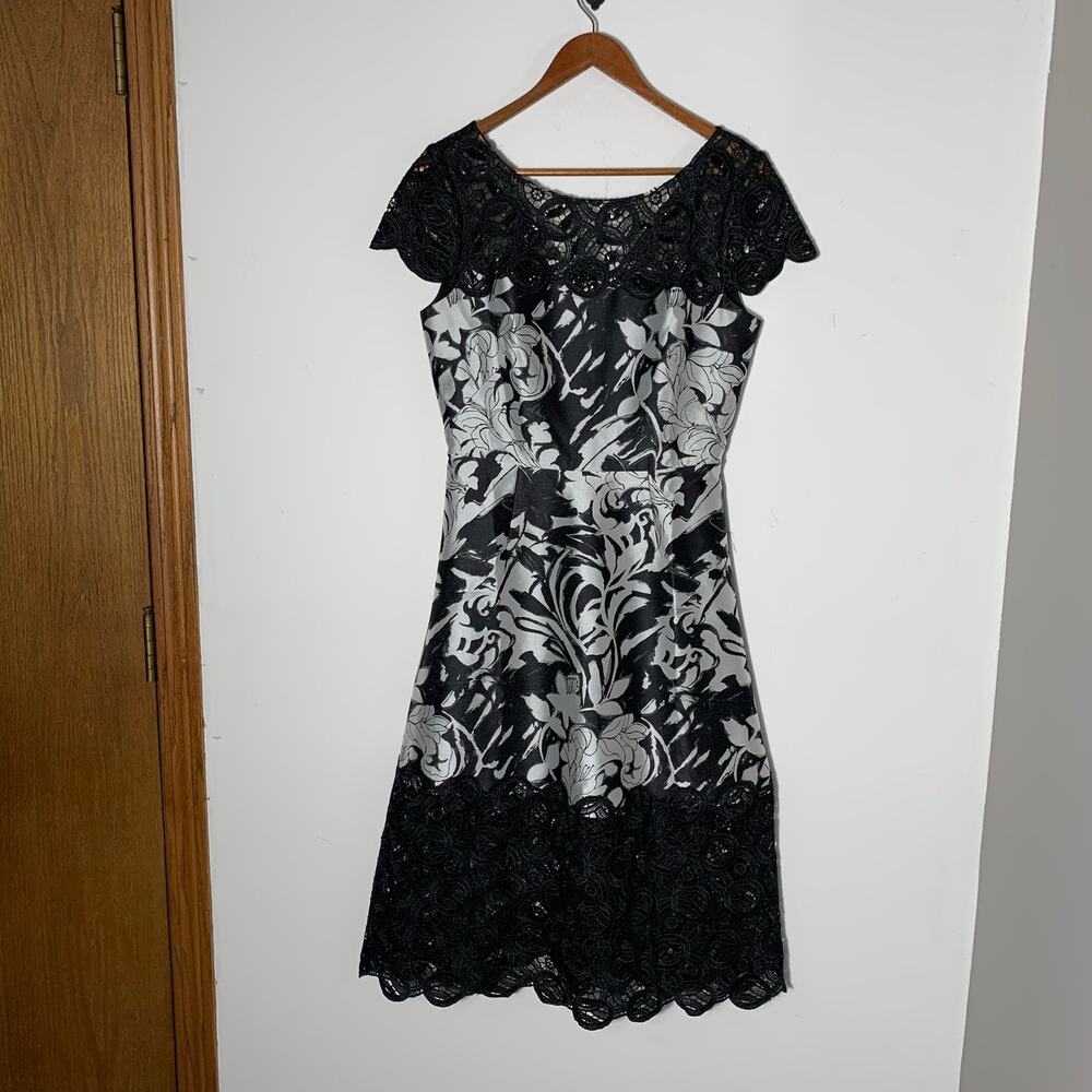 Womens Kay Unger Lace Dress Black Size 4 EUC!